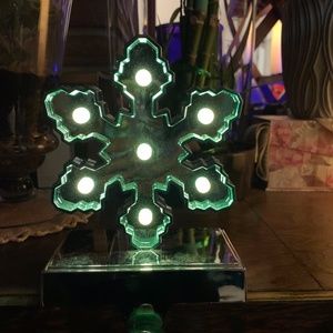 Light Up Snowflake Stocking Holders (pair)